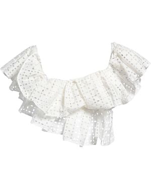 MSGM Top Cotton, Polyester - White