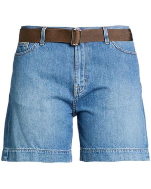 Plan C Denim Shorts Cotton - Blue