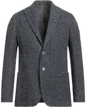 Bagnoli Sartoria Napoli Midnight Blazer Linen, Cotton, Polyamide - Grey