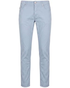 Tramarossa Trousers Cotton, Silk, Elastane - Blue