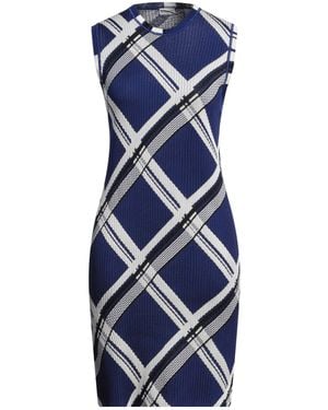 Burberry Check Silk Dress - Blue