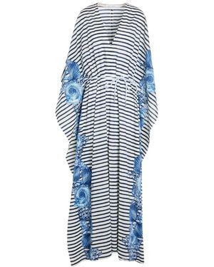 Alberta Ferretti Maxi Dress Cotton - Blue
