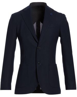 Lardini Midnight Blazer Wool - Blue