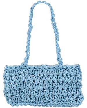 NOTHING EVERYTHING Sky Handbag Textile Fibers - Blue