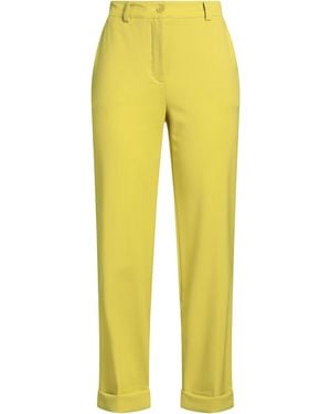 P.A.R.O.S.H. Lime Trousers Virgin Wool, Elastane - Yellow