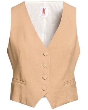 Kontatto Tailored Vest Viscose, Polyester - Natural