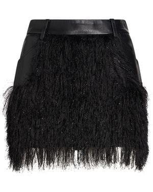 The Mannei Mini Skirt Leather - Black
