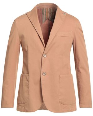 Barbati Camel Blazer Cotton, Elastane - Natural