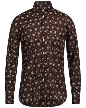 Borriello Floral-Print Cotton Shirt - Brown