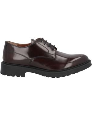 Thompson Burgundy Lace-Up Shoes Leather - Brown