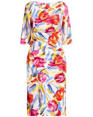 Talbot Runhof Midi Dress Cotton, Elastane - White