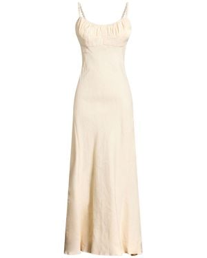 Sandro Maxi Dress Linen, Cotton, Elastane - Natural