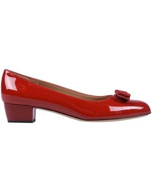 Ferragamo Court Shoes Soft Leather - Red