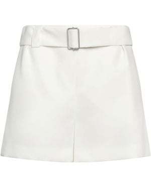 パンツ PHILOSOPHY DI LORENZO SERAFINI Ivory Polyester Blend Shorts White Philosophy Di Lorenzo Serafini Shorts for Women | Lyst