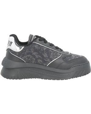 Versace Odissea Sneakers Calfskin, Textile Fibers - Gray