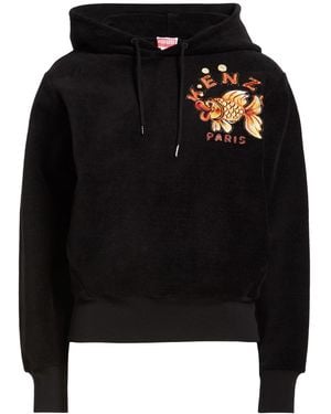 KENZO Sweatshirt Cotton, Viscose, Metallic Polyester, Polyamide, Cellulose - Black