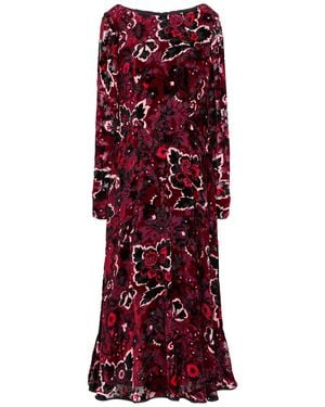 Talbot Runhof Midi Dress - Red
