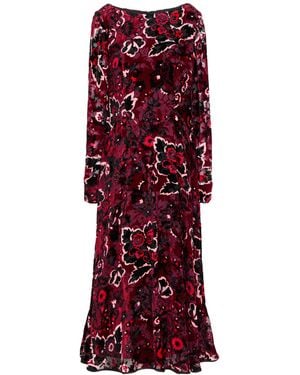 Talbot Runhof Midi Dress - Red