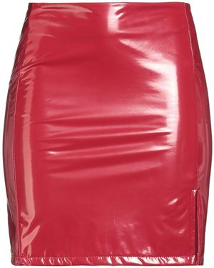VANESSA SCOTT Mini Skirt Polyester, Polyurethane, Elastane - Red