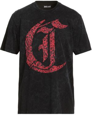 Just Cavalli Charcoal T-Shirt Cotton - Black