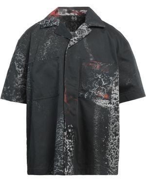 44 Label Group Charcoal Shirt Cotton - Black