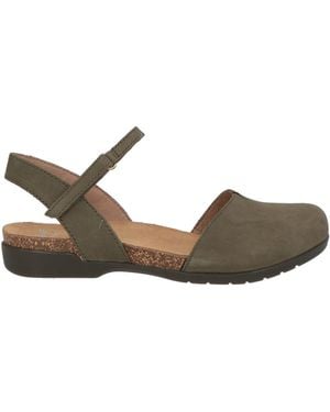 Dansko Military Ballet Flats Leather - Metallic