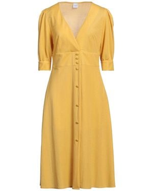 ELEONORA STASI Midi Dress Viscose, Polyester, Polyamide - Yellow