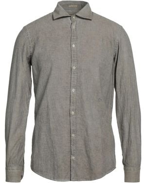 Massimo Alba Military Shirt Linen, Cotton - Gray