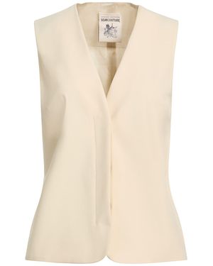 Semicouture Tailored Vests - Natural