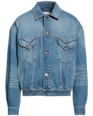 Versace Denim Outerwear Cotton, Lambskin - Blue
