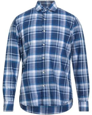 Savile Row Shirt Cotton, Linen - Blue