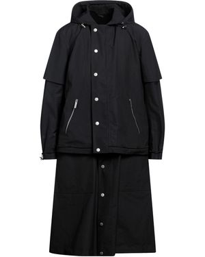 44 Label Group Overcoat & Trench Coat - Black
