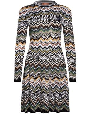 Missoni Mini Dress Viscose, Wool, Polyester - Grey