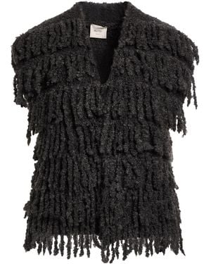 Alysi Crème Lead Cardigan Acrylic, Mohair Wool, Wool, Polyamide - Black