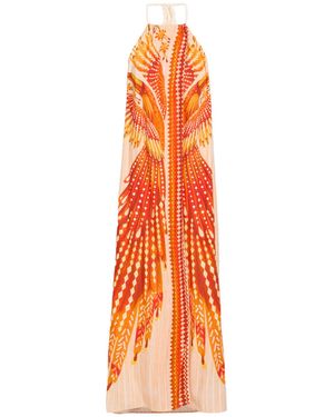 Pin-Up Stars Maxi Dress Viscose - Orange