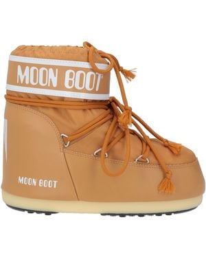 Moon Boot Camel Ankle Boots Textile Fibres - Brown