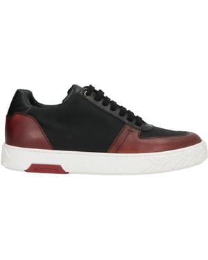 Testoni Tan Sneakers Leather, Textile Fibers - Brown