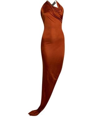Rick Owens Maxi Dress Viscose - Brown