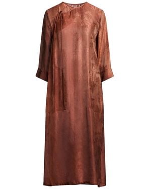 Uma Wang Midi Dress Viscose, Silk - Brown