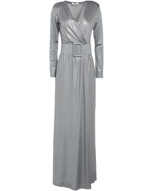 Kontatto Military Maxi Dress Polyester, Elastane - Gray