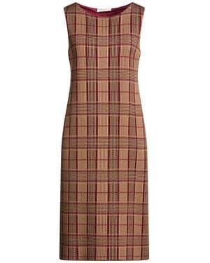Charlott Sand Midi Dress Wool - Brown