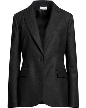 P.A.R.O.S.H. Charcoal Blazer Virgin Wool, Cashmere, Elastane - Black