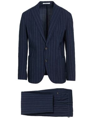 Eleventy Platinum Suit Wool, Silk, Linen, Elastane - Blue