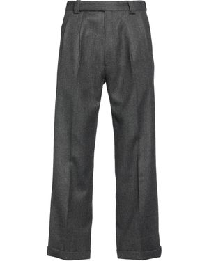 Kaptain Sunshine Charcoal Trousers Wool - Grey