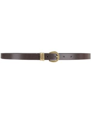 DIESEL Dark Belt Regenerated Leather, Polyurethane, Polyester - White