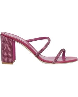 Rene Caovilla Sandals Leather, Textile Fibres - Pink