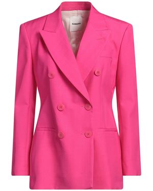 Sandro Fuchsia Blazer Viscose - Pink