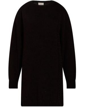Angela Davis Mini Dress Acrylic, Wool, Viscose, Alpaca Wool - Black