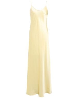 Roberto Collina Maxi Dress Silk, Elastane - Metallic