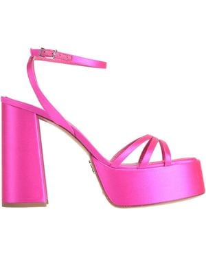 Sergio Levantesi Fuchsia Sandals Textile Fibres - Pink